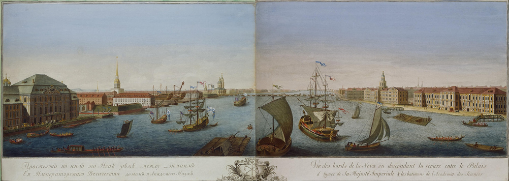view of Neva, winterpalace